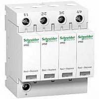 Защита перенапряжение УЗИП Т3 iPRD 8 8kA 350В 4П | код. A9L08400 | Schneider Electric 